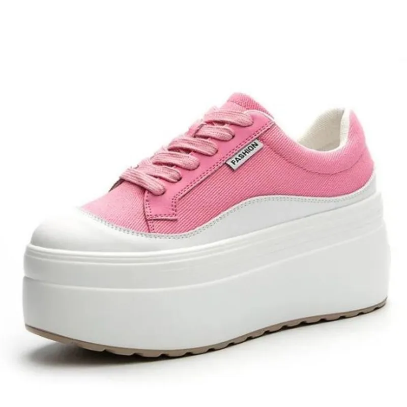 Wedge Espadrille Women - 8cm nueva lona cuero genuino mujeres