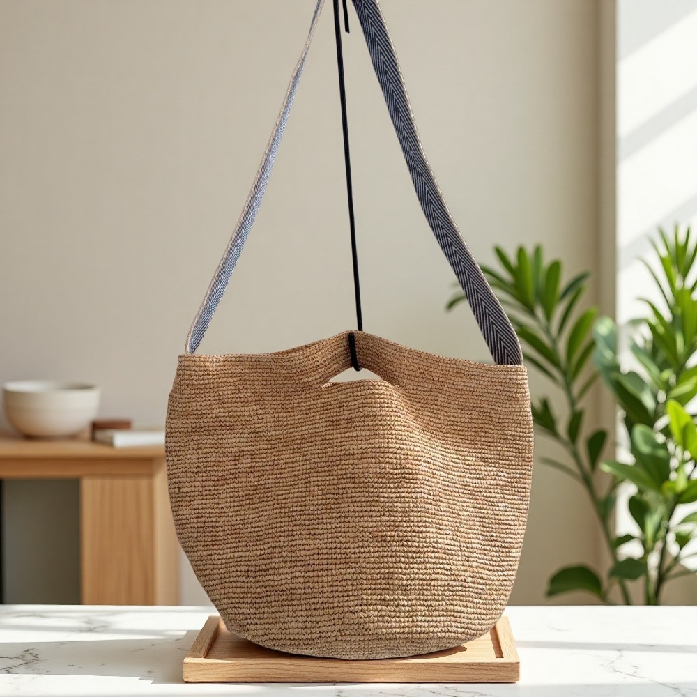 Nuevo Bolso de Rafia Arcoíris  - Crochet Bag Raffia reseña y precio