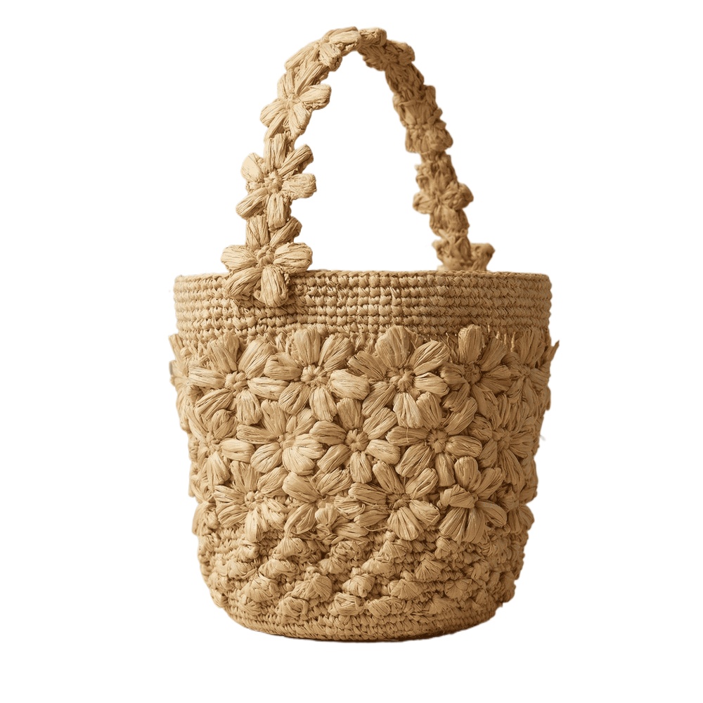 Bolso de Rafia Tejido a Mano p - Crochet Bag Raffia reseña y precio