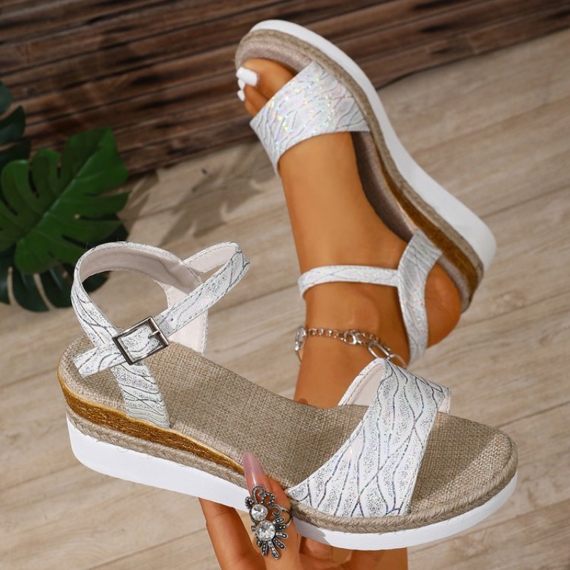 Sandalias de Plataforma Blanca - Wedge Espadrille Women reseña y precio